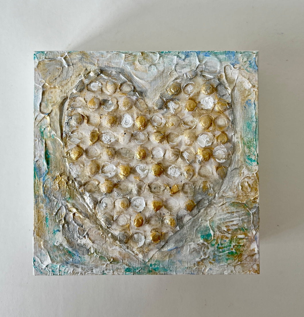 Textured Heart #17 - 4x4