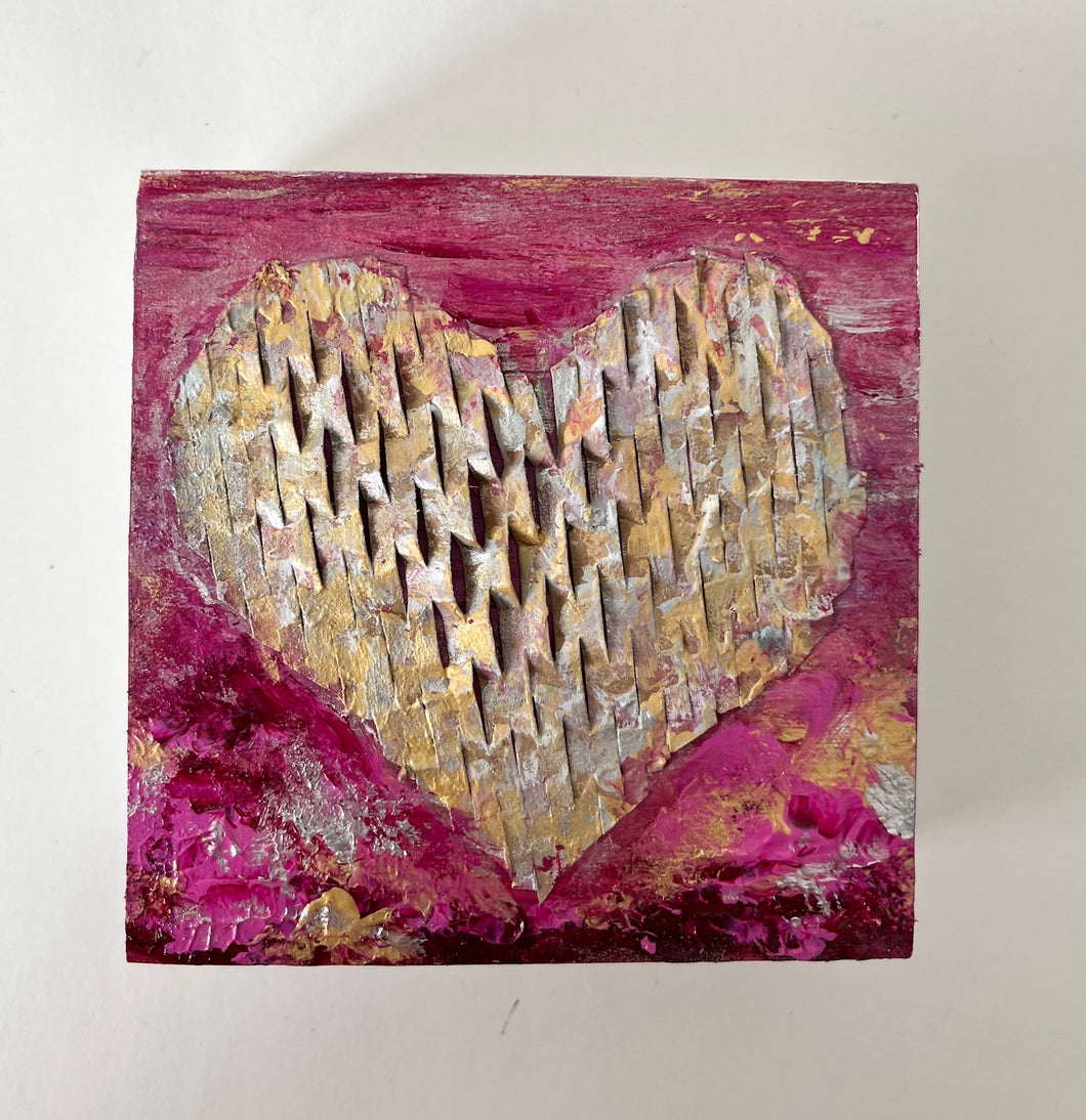 Textured Heart #18 - 4x4