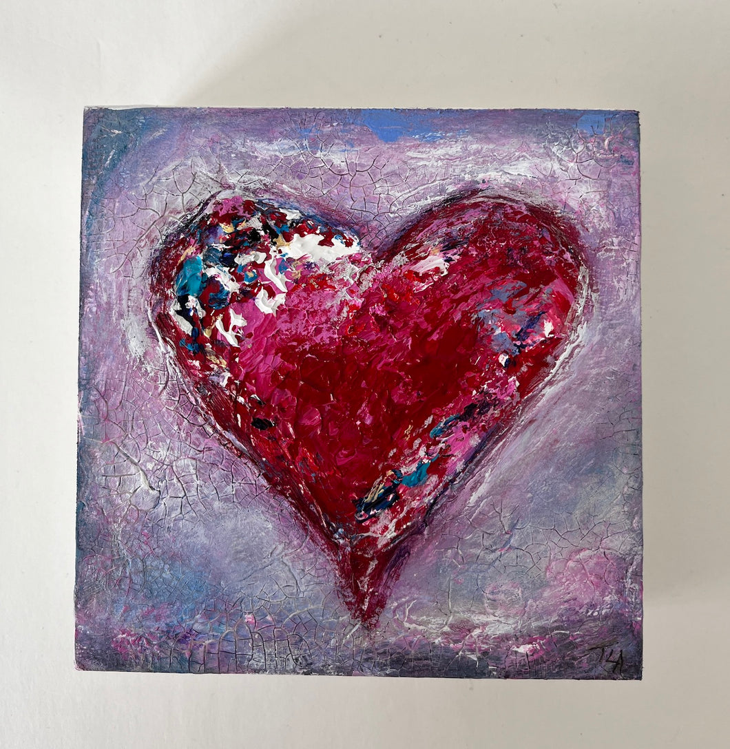 Textured Heart #10 - 5x5