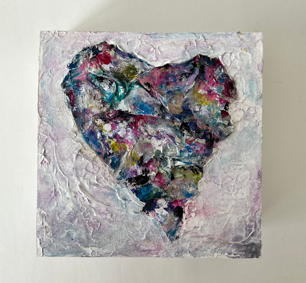 Textured Heart #9 - 5x5
